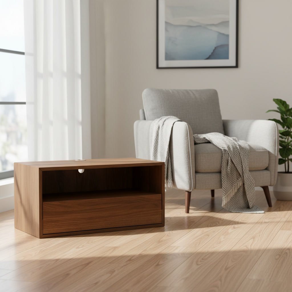 EKORA 1-Drawer Media Shelf - Image 2