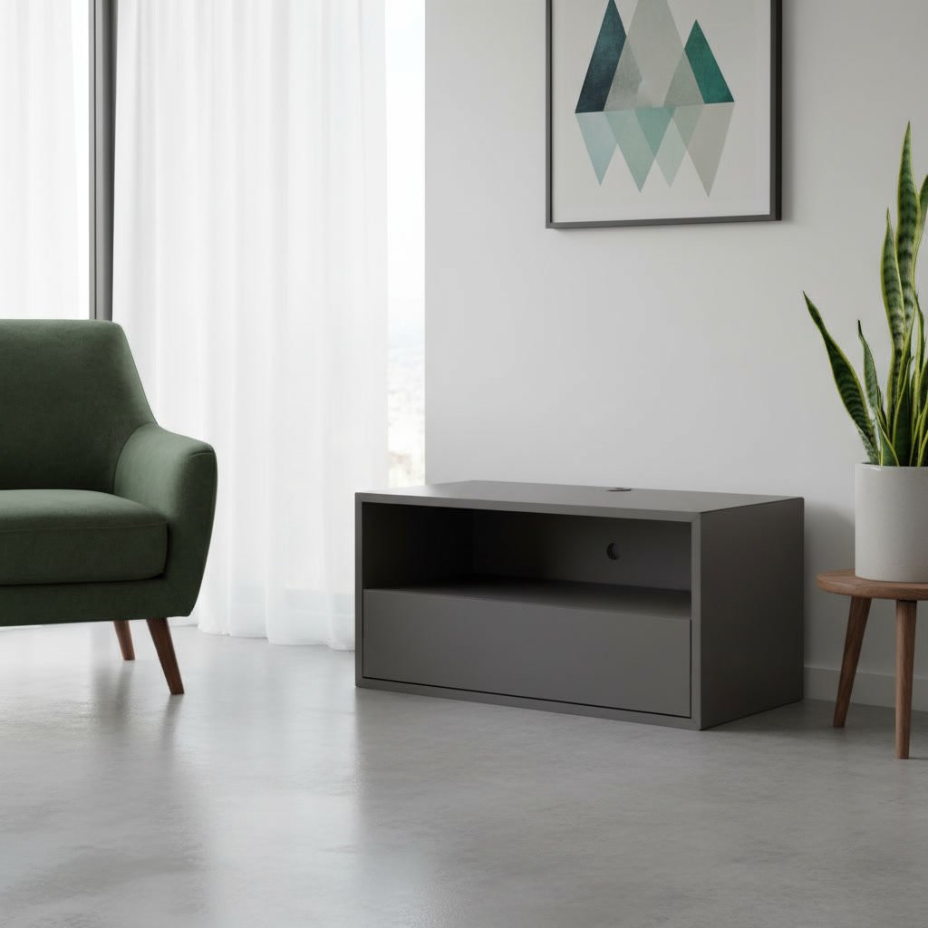EKORA 1-Drawer Media Shelf - Image 3
