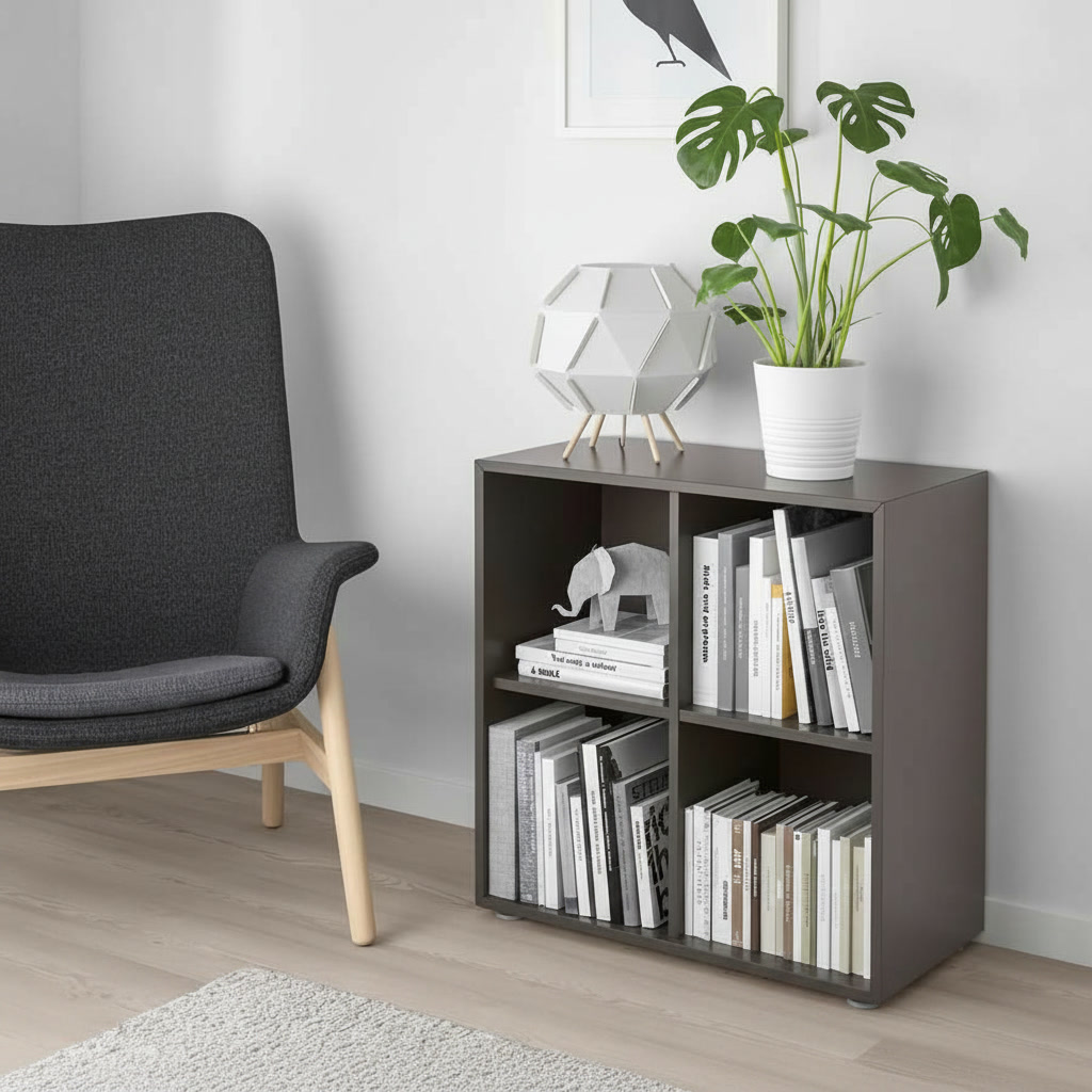 EKORA 4-Compartment Cube Shelving Storage Unit - Image 2