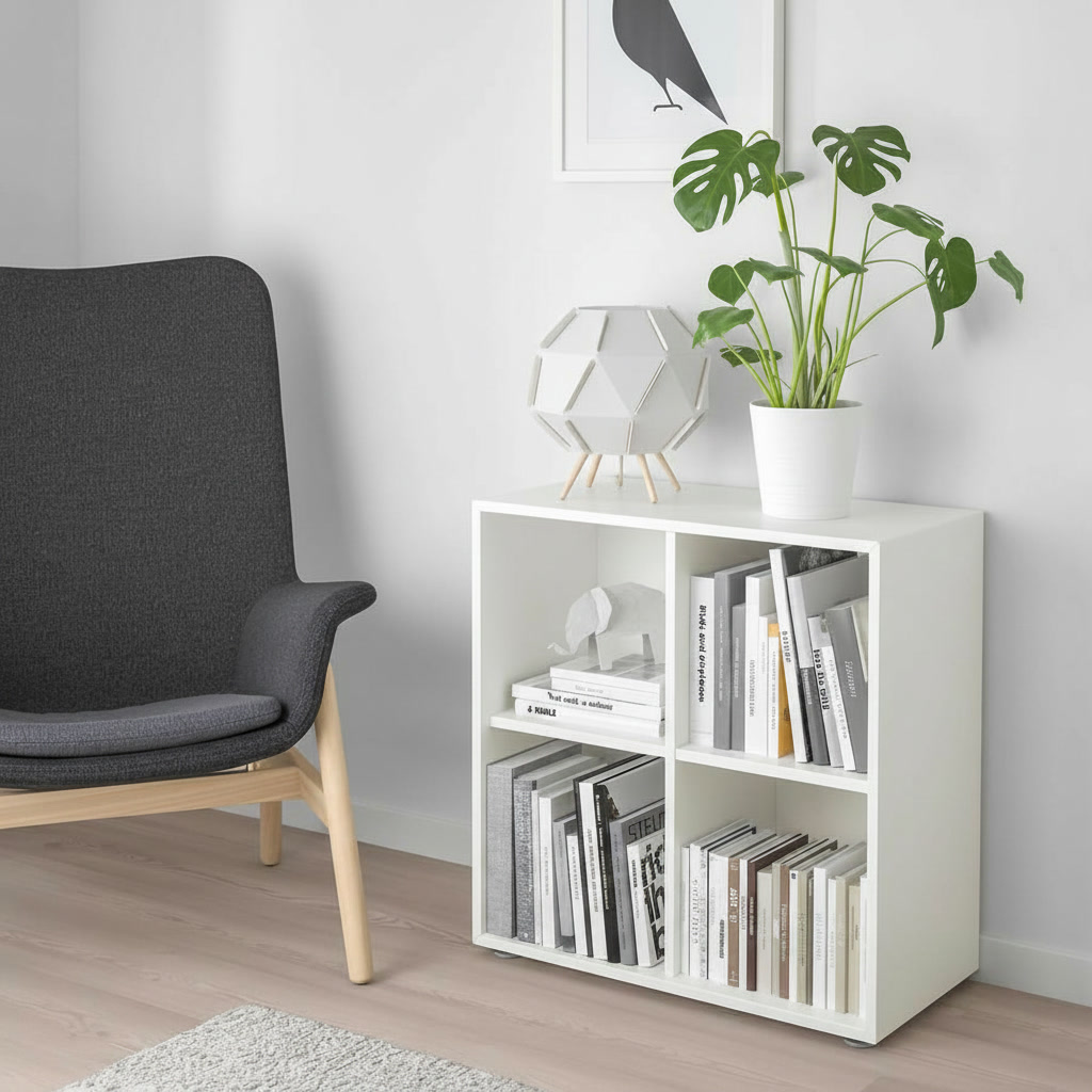 EKORA 4-Compartment Cube Shelving Storage Unit - Image 3