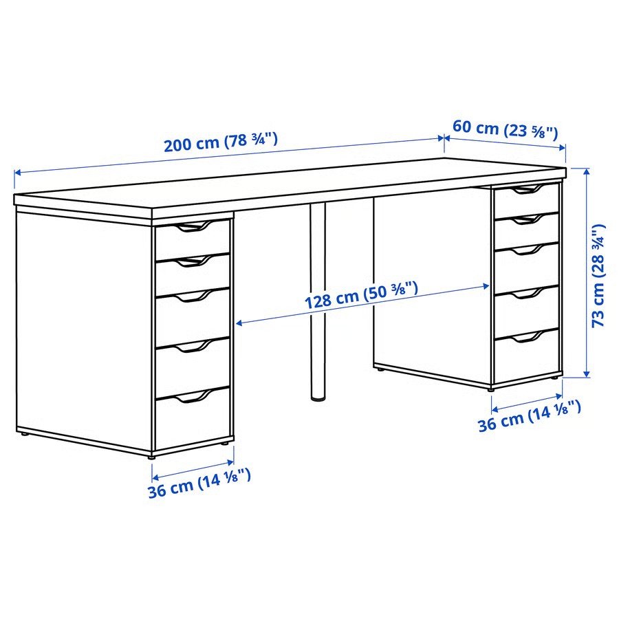 KAPTORA/ALVEX Double Pedestal Desk - Image 8