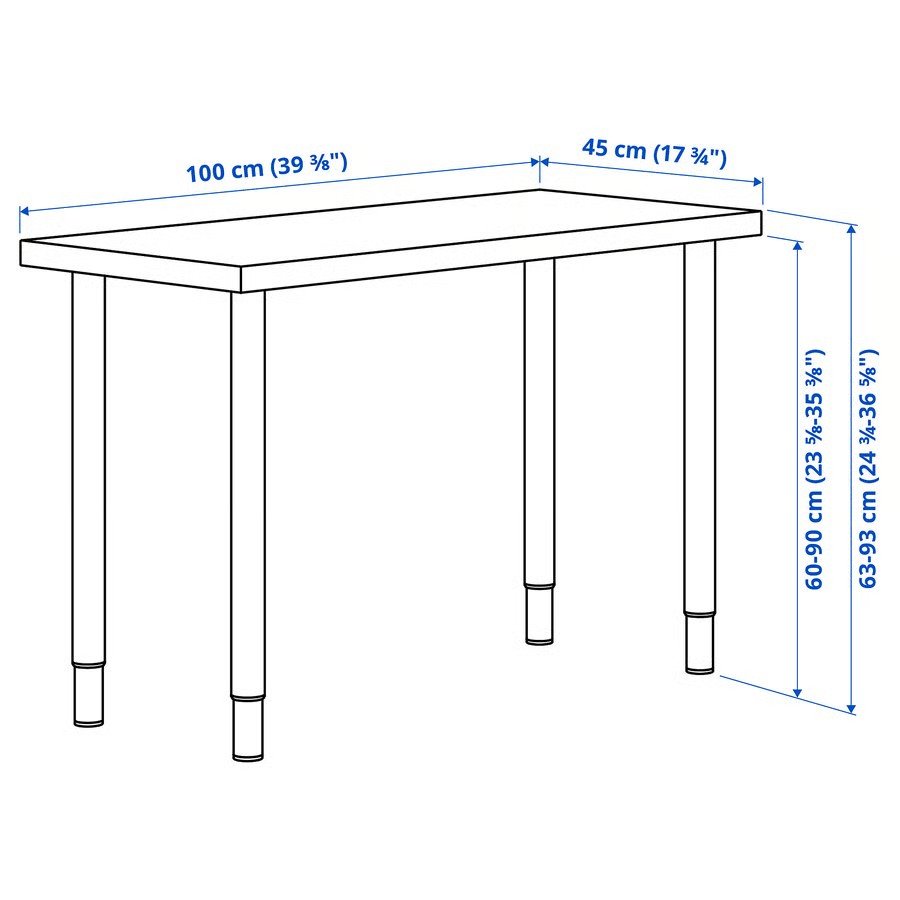 LINVORA/ELOV Adjustable Rectangular Desk - Image 12