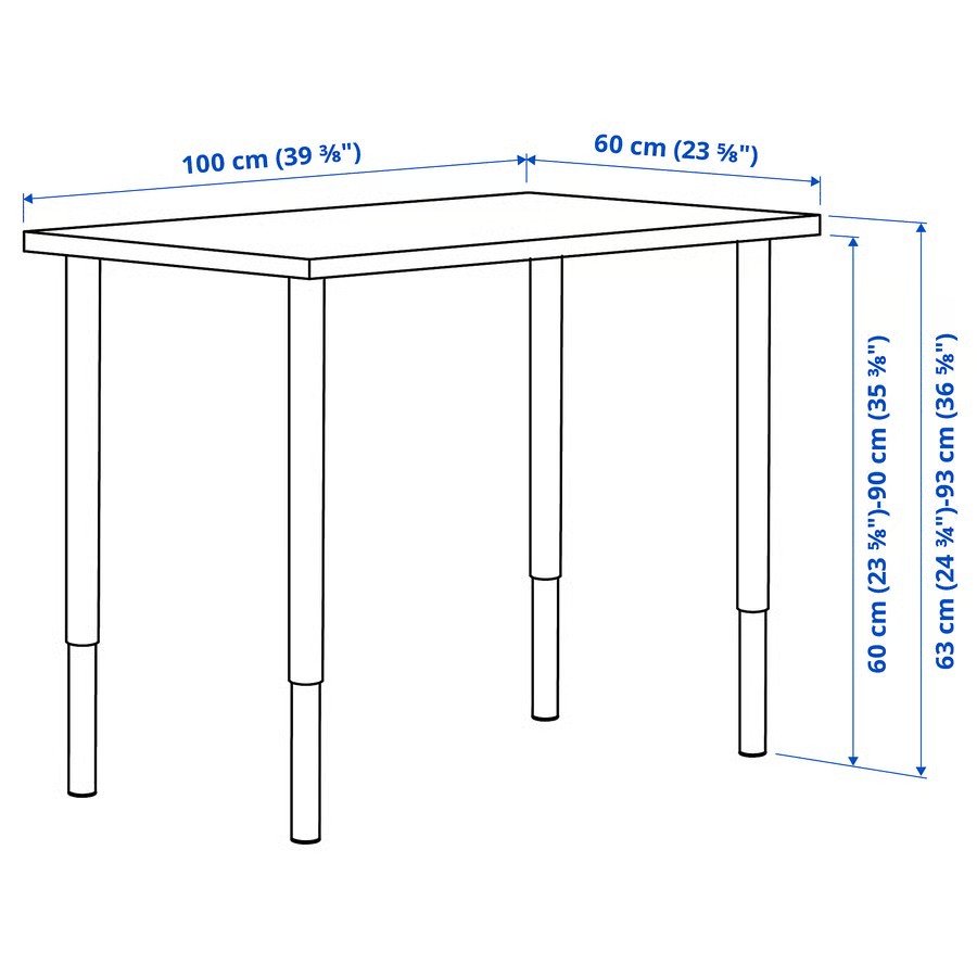 LINVORA/ELOV Computer Desk – Adjustable Height Home Office Desk - Image 7