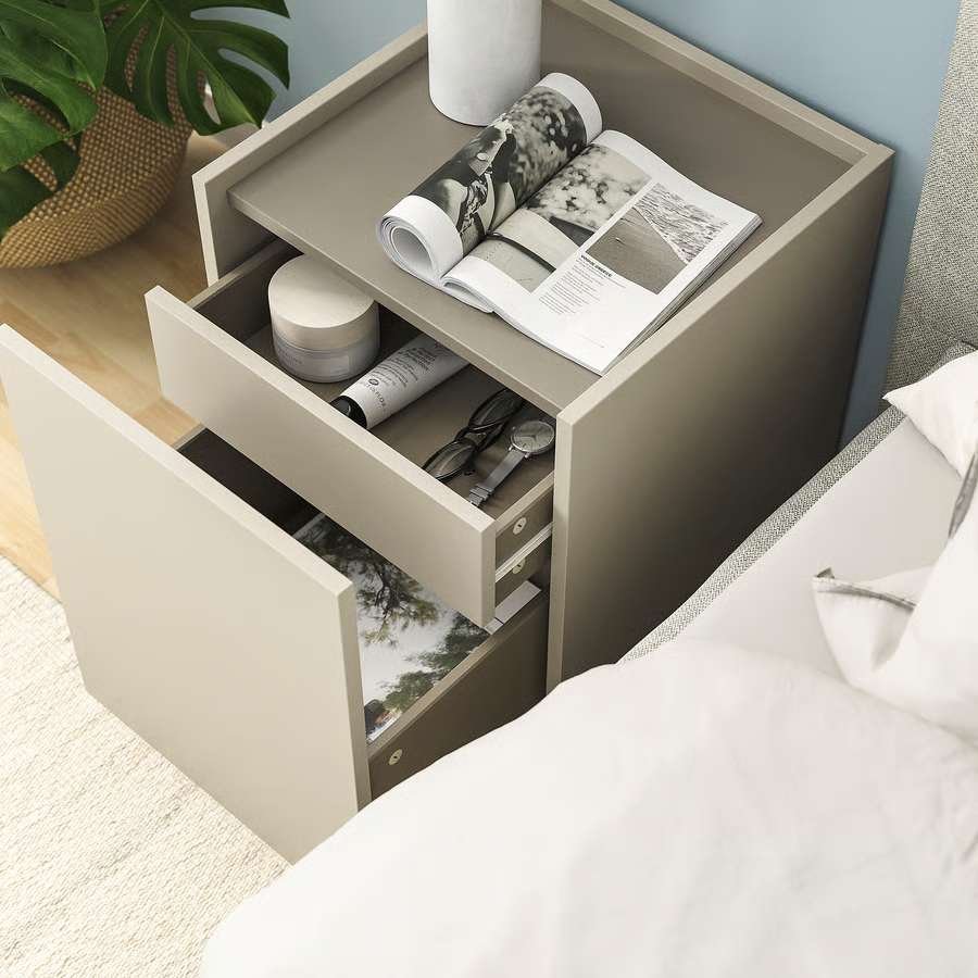 PLOKER Bedside Cabinet with Drawer - Image 4