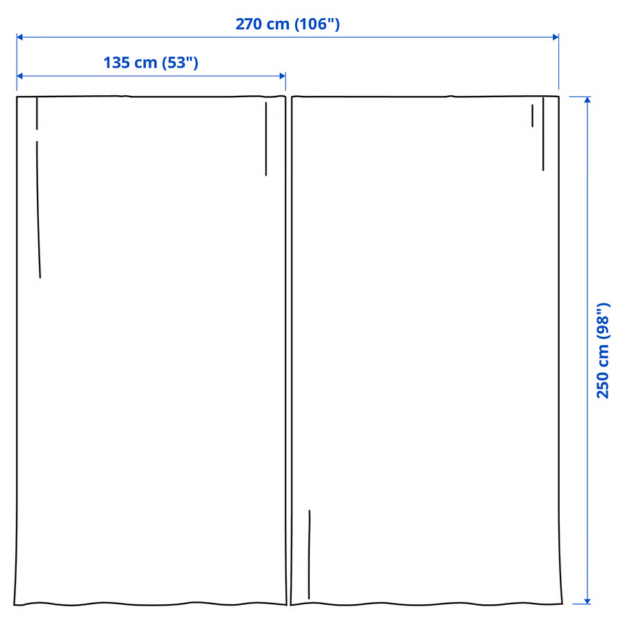 ROSENMANDA Polyester Pleated Privacy Curtains - Image 7