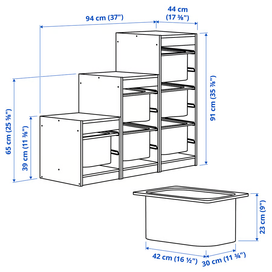 TROVIK 3-Tier Storage Combination With 6 Boxes - Image 7