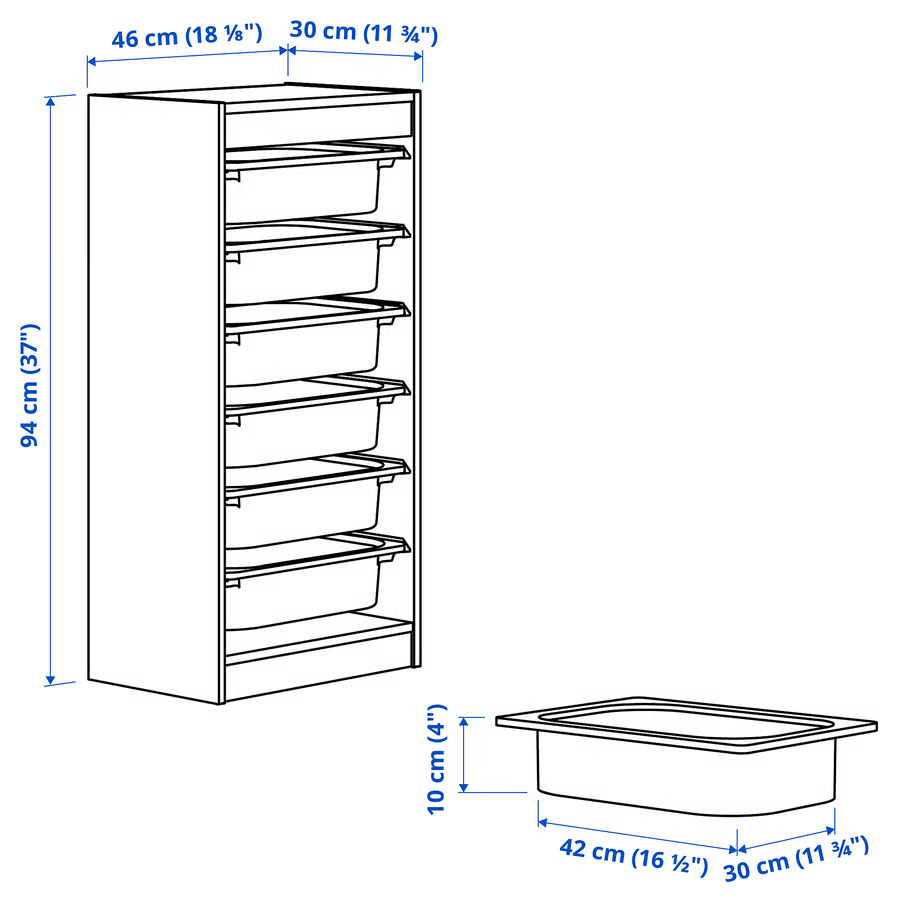 TROVIK 6-Box Storage Combination 46×30×94 cm - Image 6
