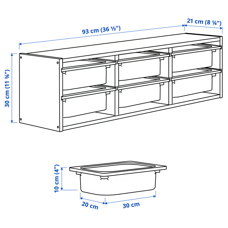 TROVIK 6-Box Wall Storage Combination - Image 3