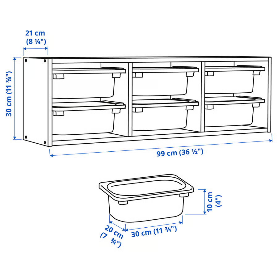 TROVIK 6-Box Wall Storage Combination 99×21×30 cm - Image 4