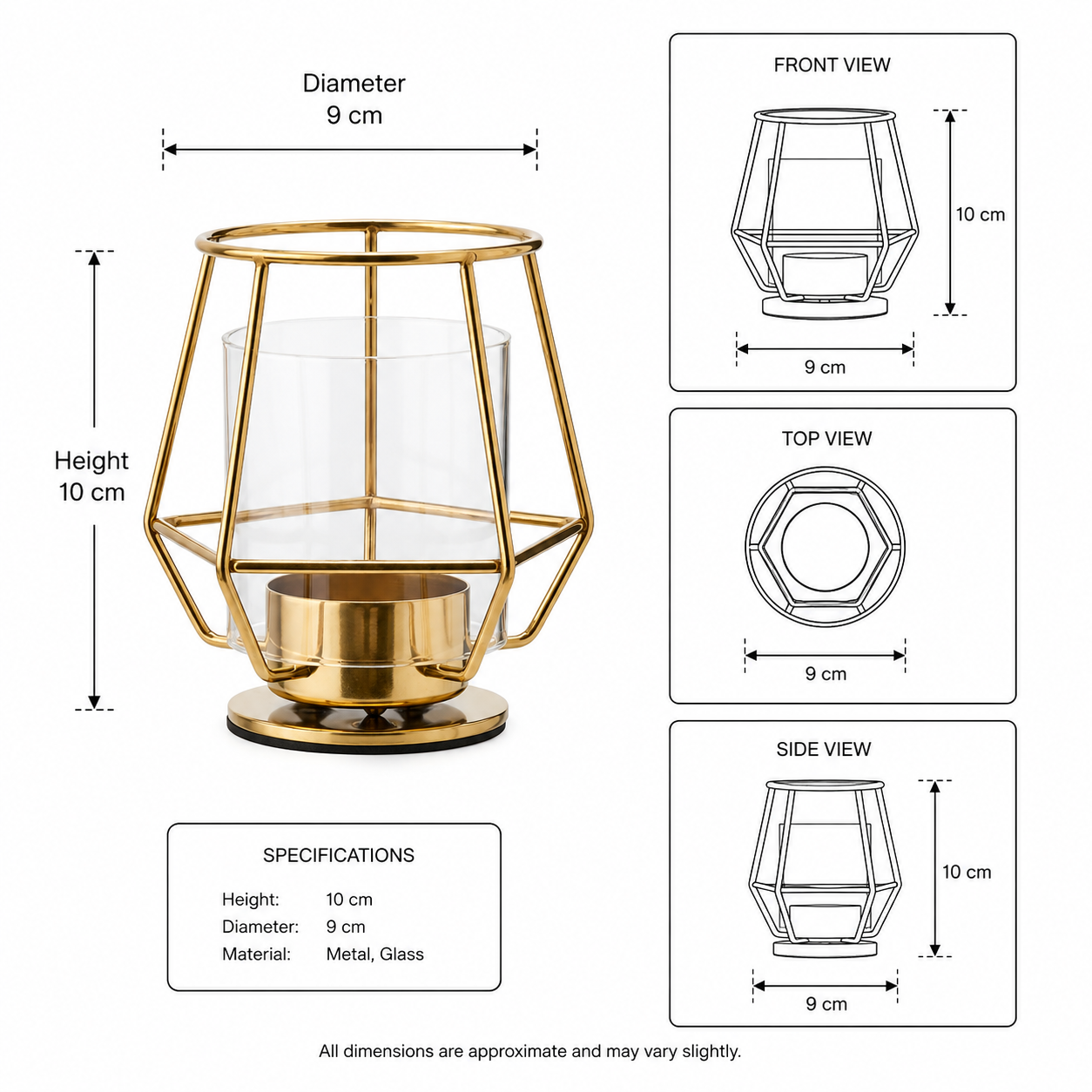 PERLVIK Metal Tealight Lantern - Image 5