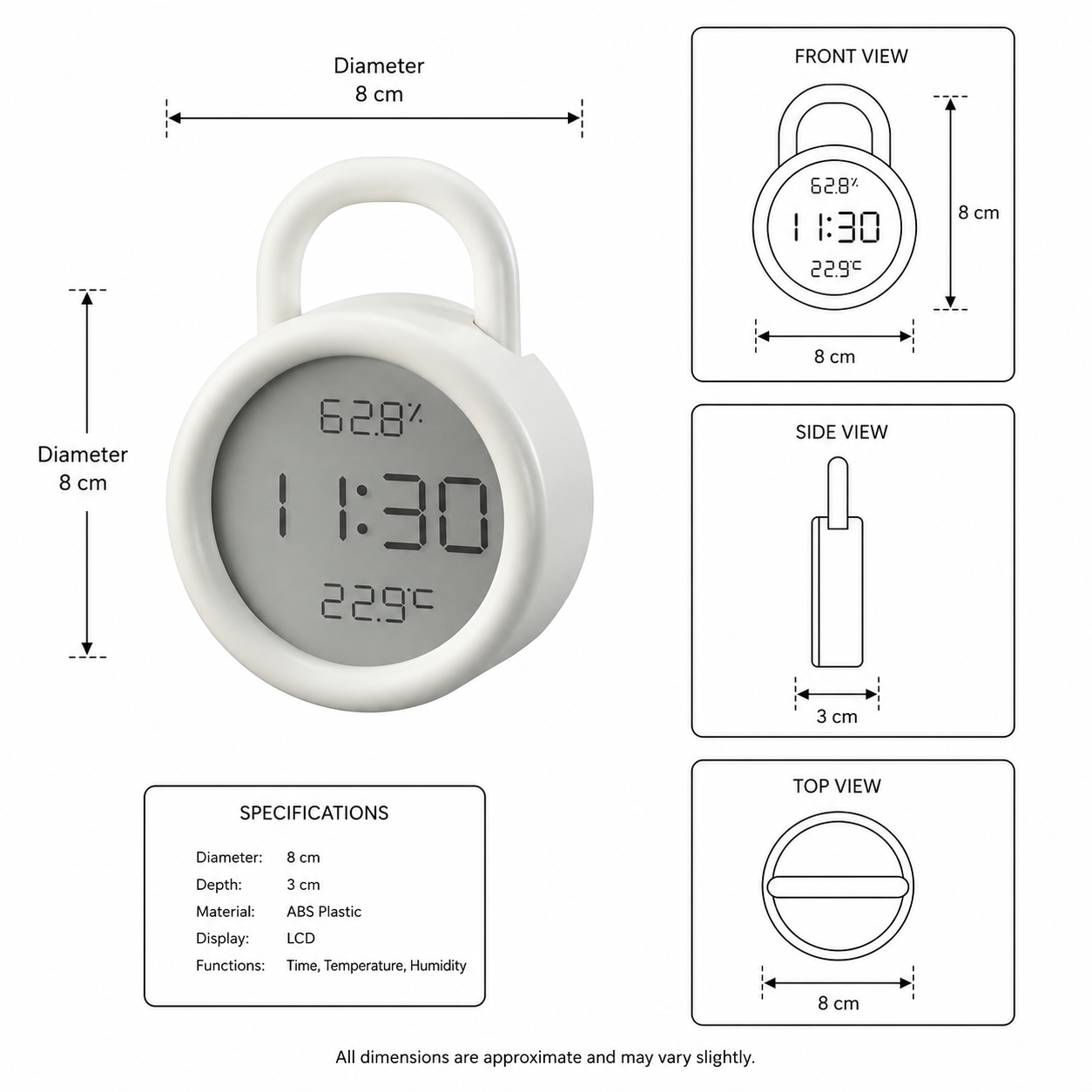 ÖRNVIK Hygrometer Thermometer Clock - Image 6