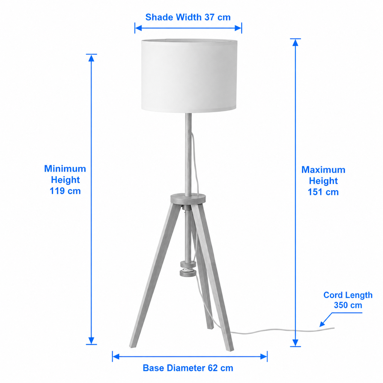 LAUTERSA Tripod Cylindrical Floor Lamp - Image 5