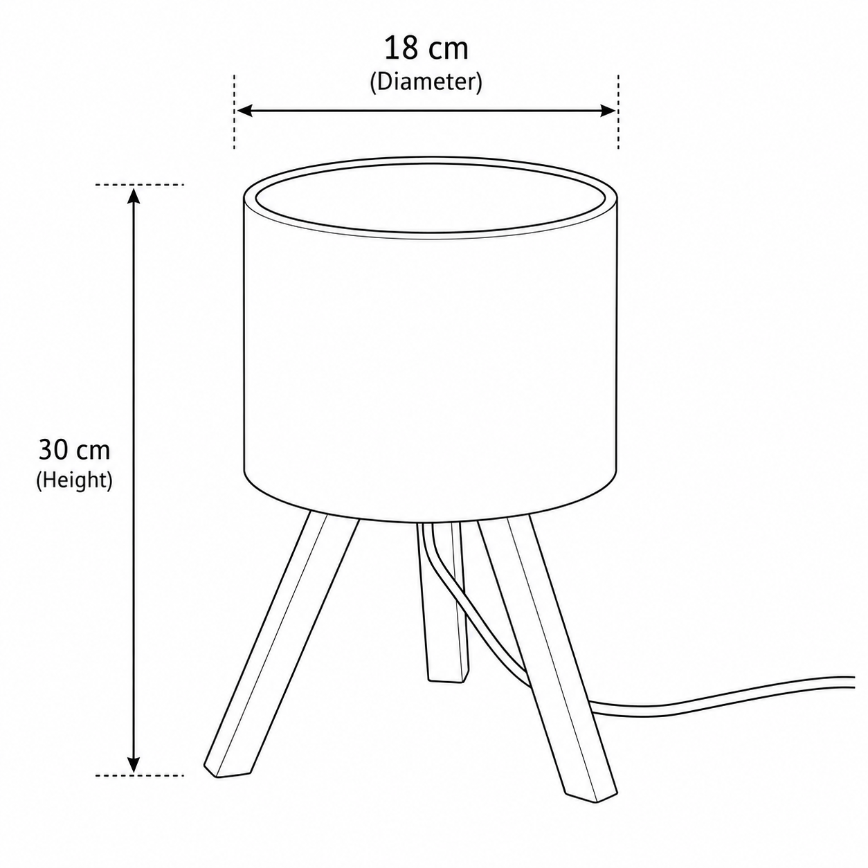STORVIK Wooden Tripod Table Lamp - Image 4