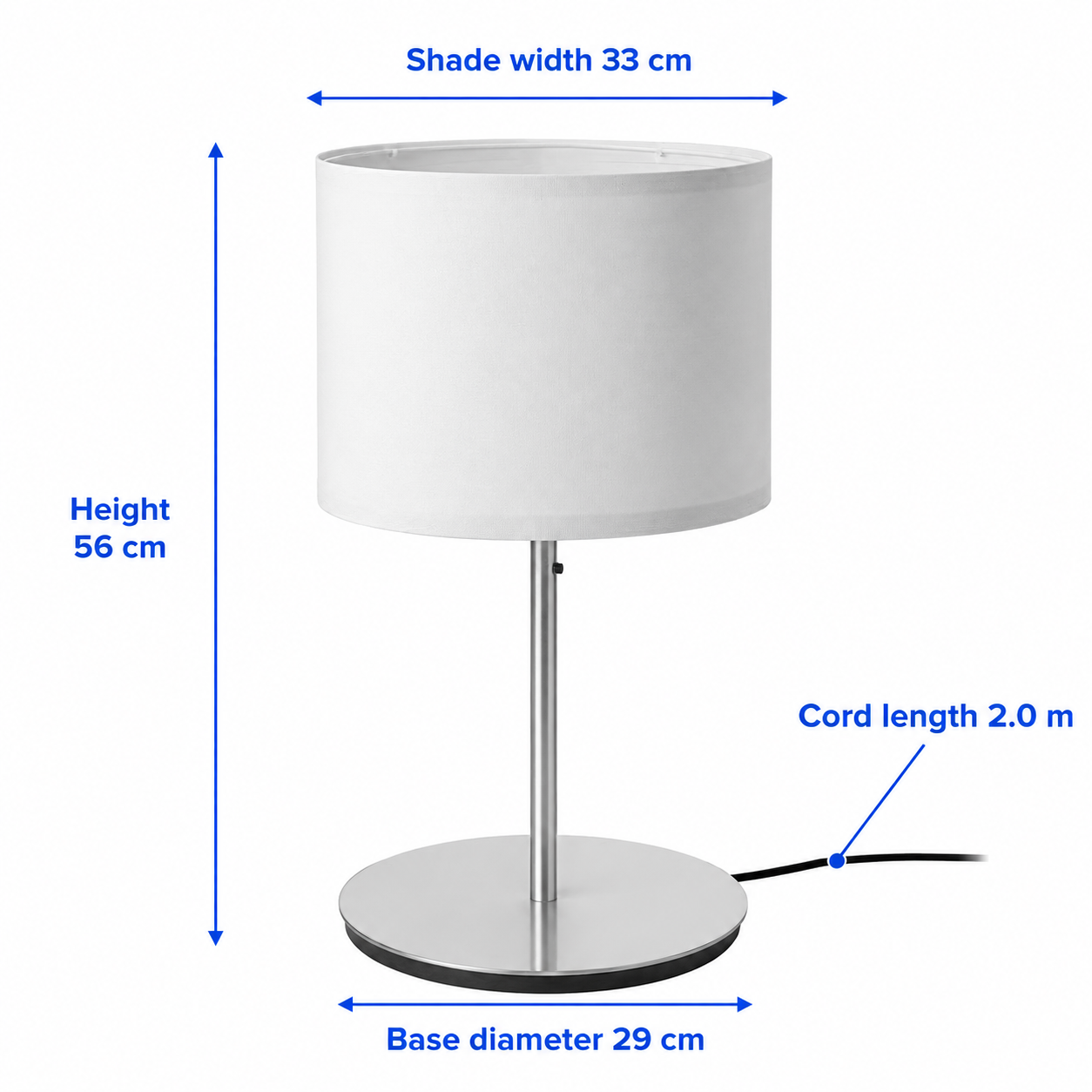 RINGSTAK/SKAFTEN Cylindrical Brass Table Lamp-56cm - Image 5