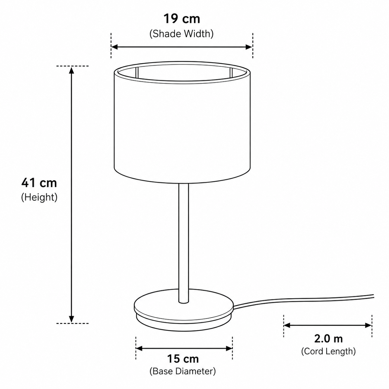 RINGSTAK/SKAFTEN Cylindrical Brass Table Lamp-41cm - Image 5