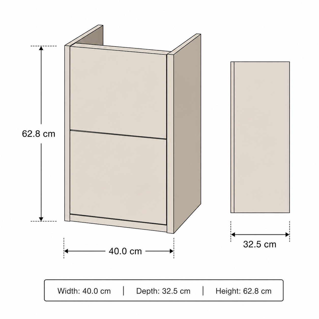 HAVVIK 2-Drawer Vanity Unit - Image 7