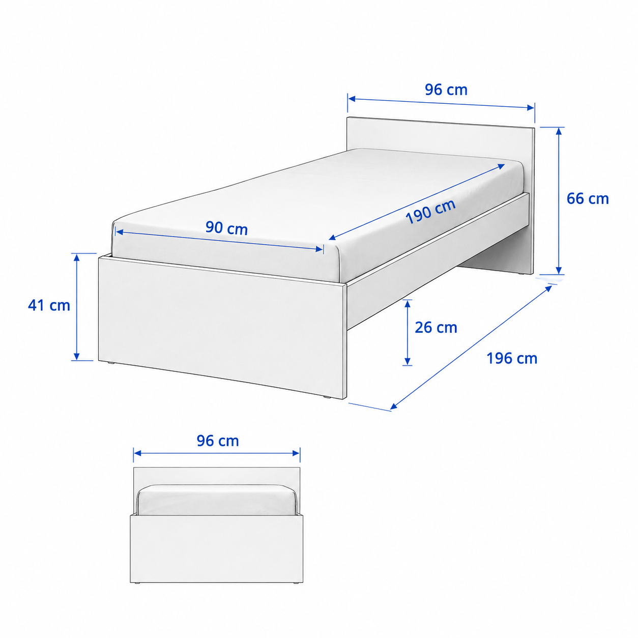 VANTARA Standard Single Bed Frame - Image 4