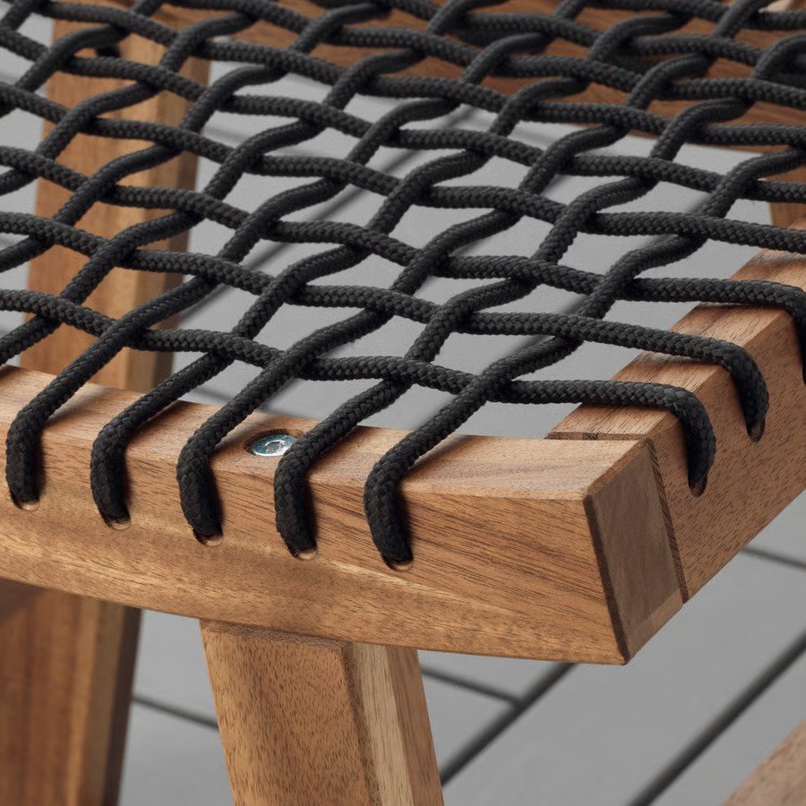 STACKHOLM Woven Wooden Stool - Image 4