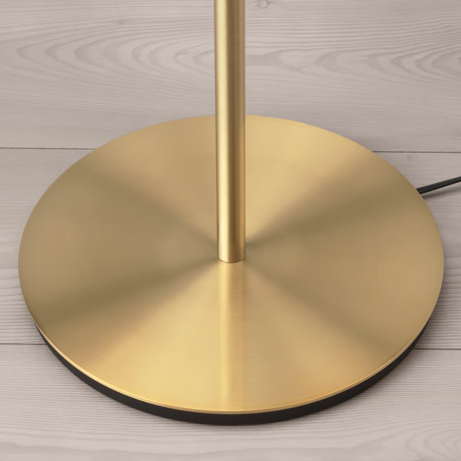 RINGSTAK/SKAFTEN Tall Cylindrical Brass Floor Lamp - Image 4