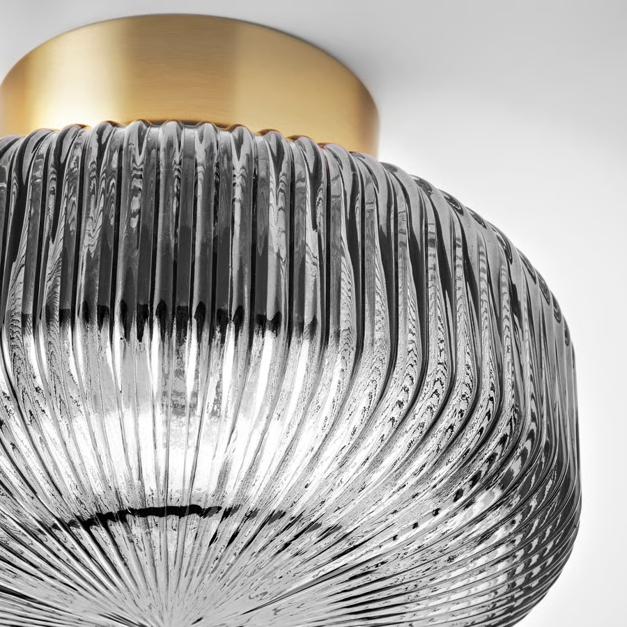 SOLVIK Ribbed Glass Ceiling Lamp - Image 2