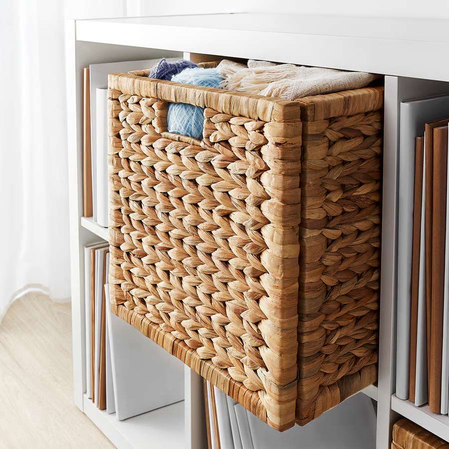 LABBVIK Handmade Water Hyacinth Storage Basket - Image 3