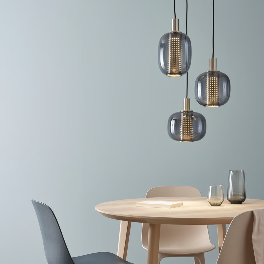 HOGVIK 3-Light Globe Glass Pendant Lamp - Image 3