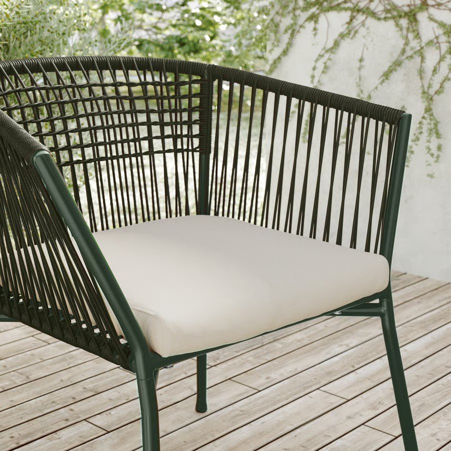 SEGERAN Woven Frame Cushioned Armchair - Image 6
