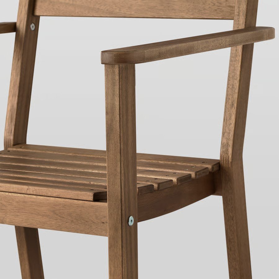 ASKHOLM Solid Acacia Armchair - Image 3