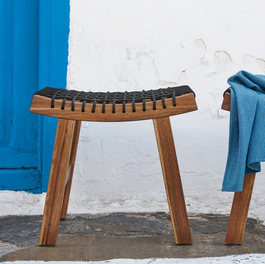 STACKHOLM Woven Wooden Stool - Image 3