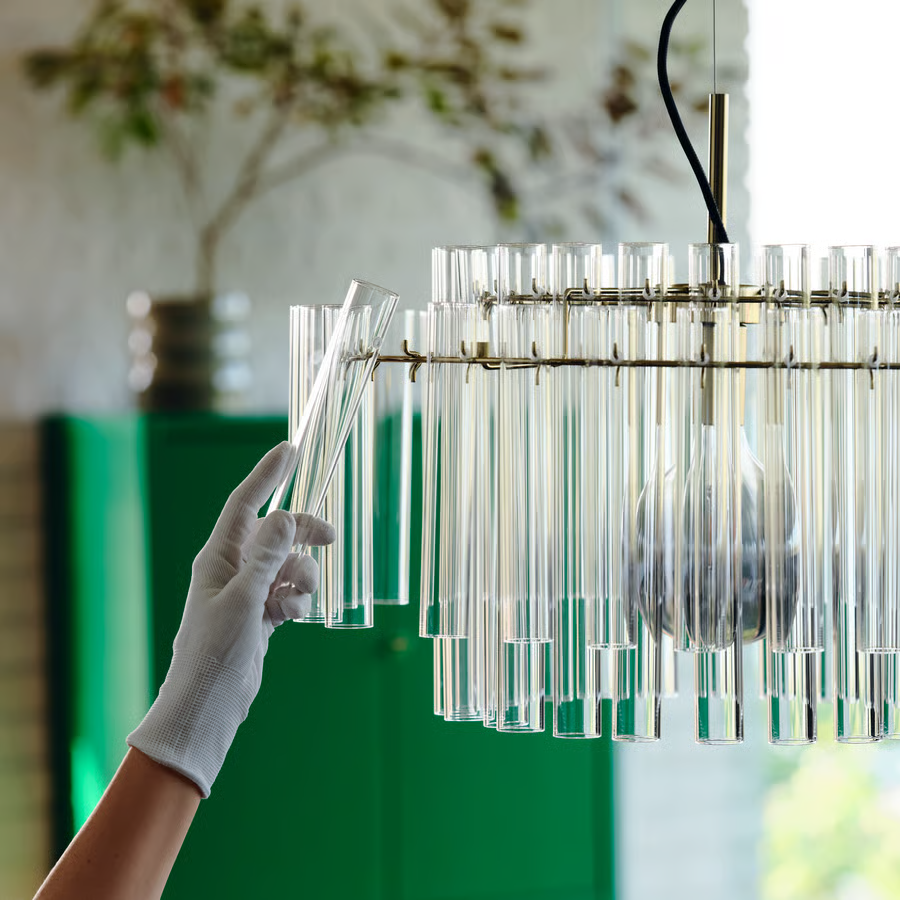 STOCKVIK Fluted Glass Pendant Lamp - Image 3