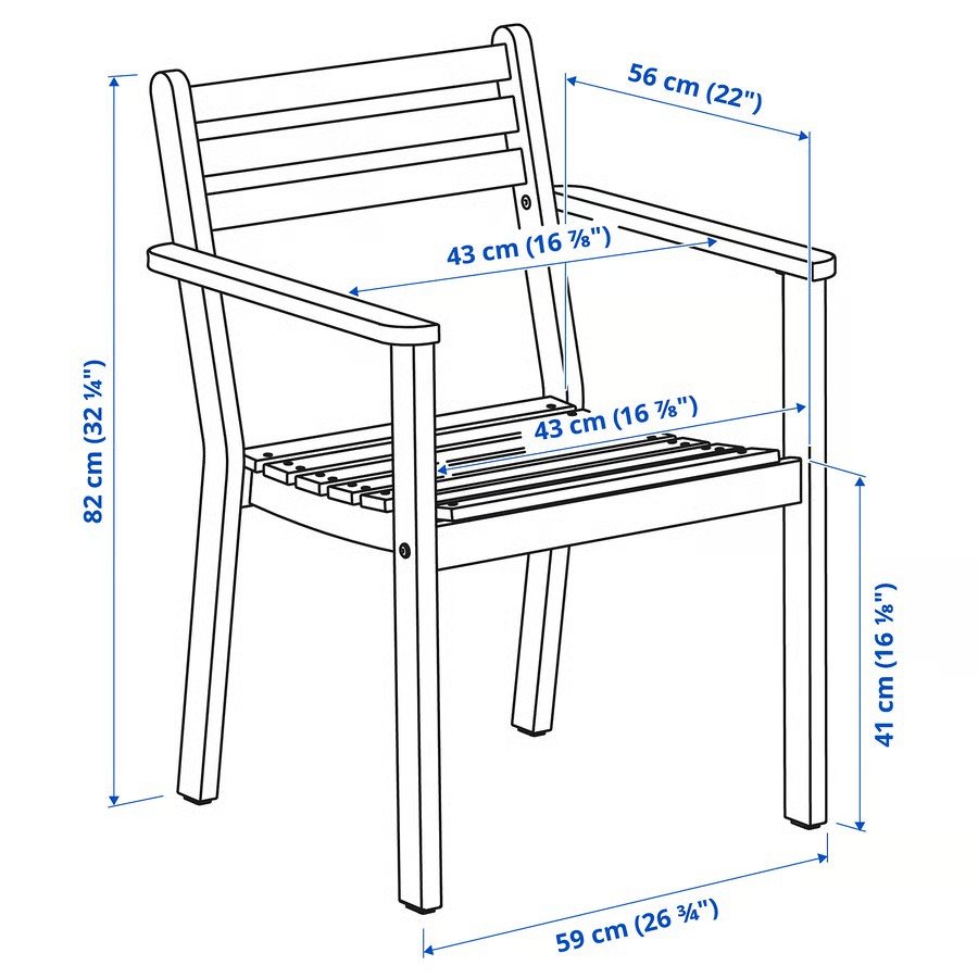 ASKHOLM Solid Acacia Armchair - Image 5