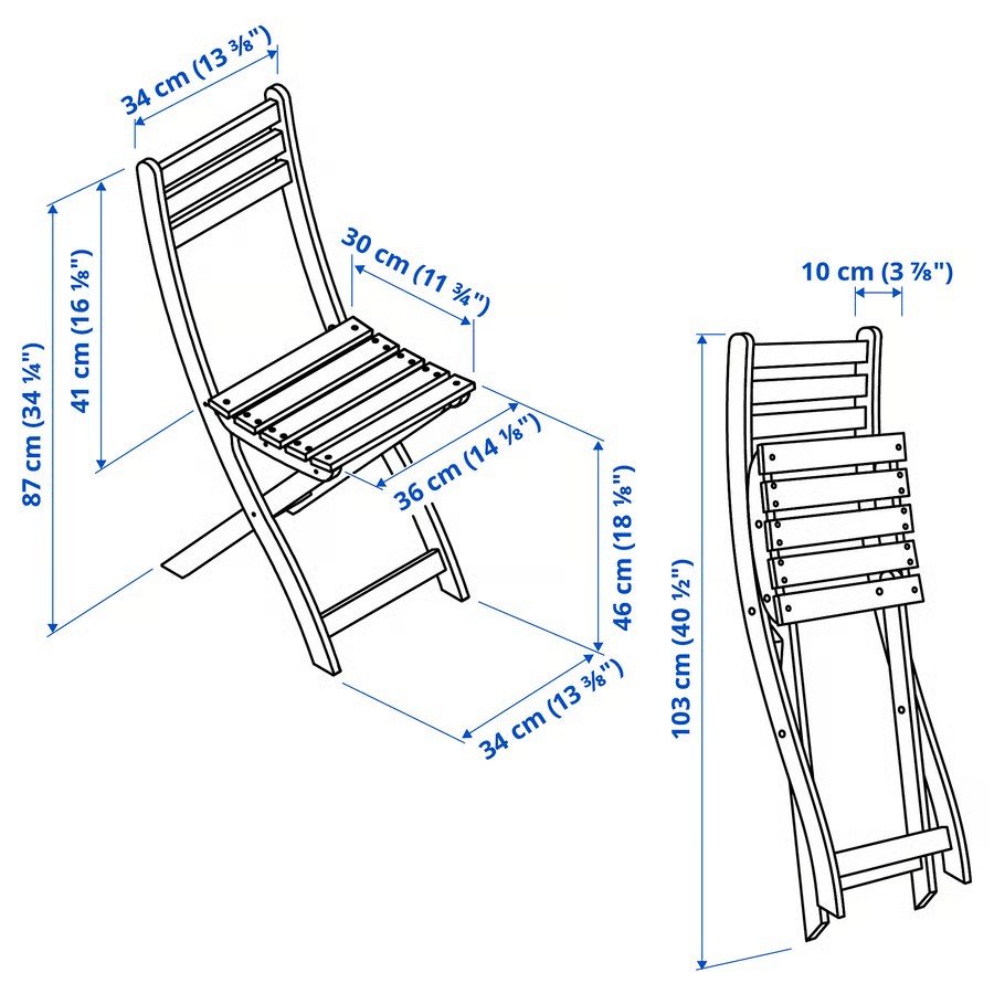 ASKHOLM Cushioned Folding Dining Set - Image 8