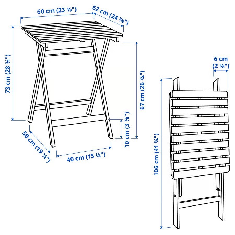 ASKHOLM Cushioned Folding Dining Set - Image 9