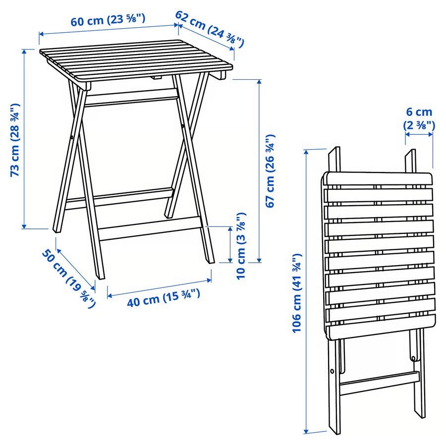 ASKHOLM Wooden Folding Table - Image 4