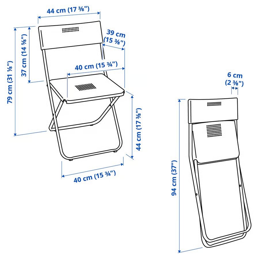 FEJEN Folding 2-Chair Dining Set - Image 3