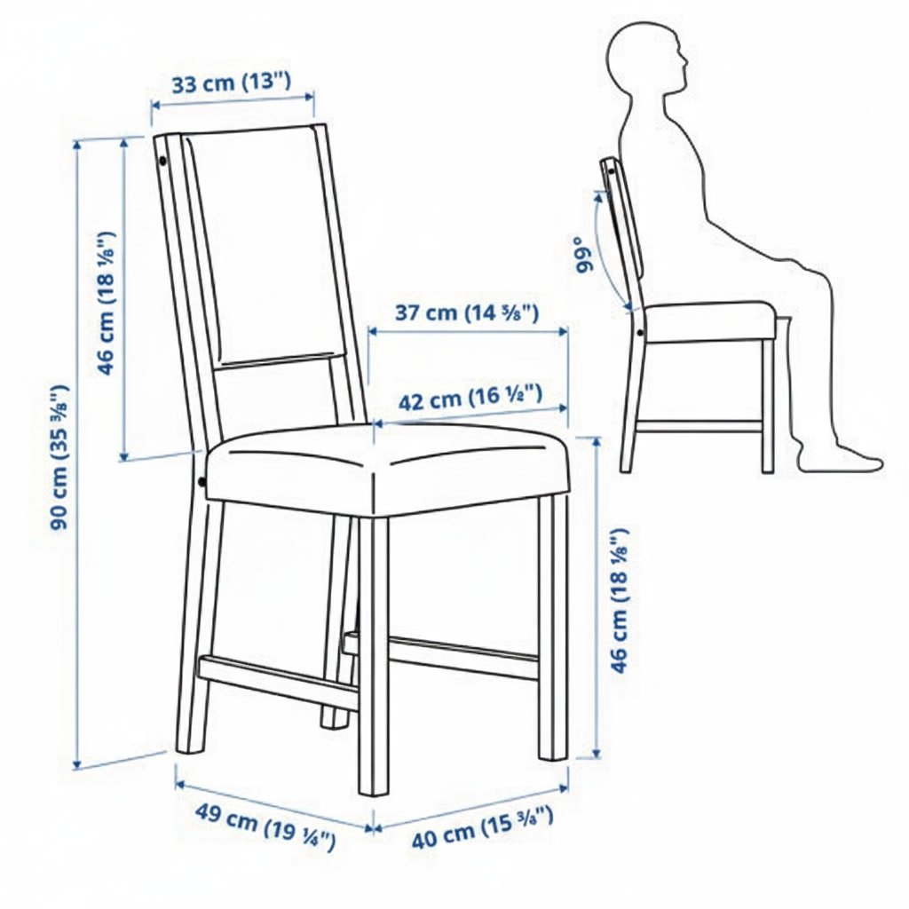 STEVIK Wooden Dining Chair - Image 3