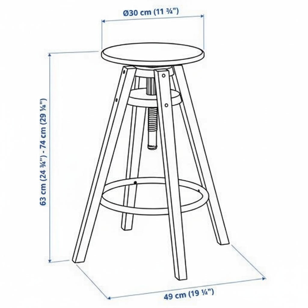 DALVIK Tripod Bar Stool - Image 9