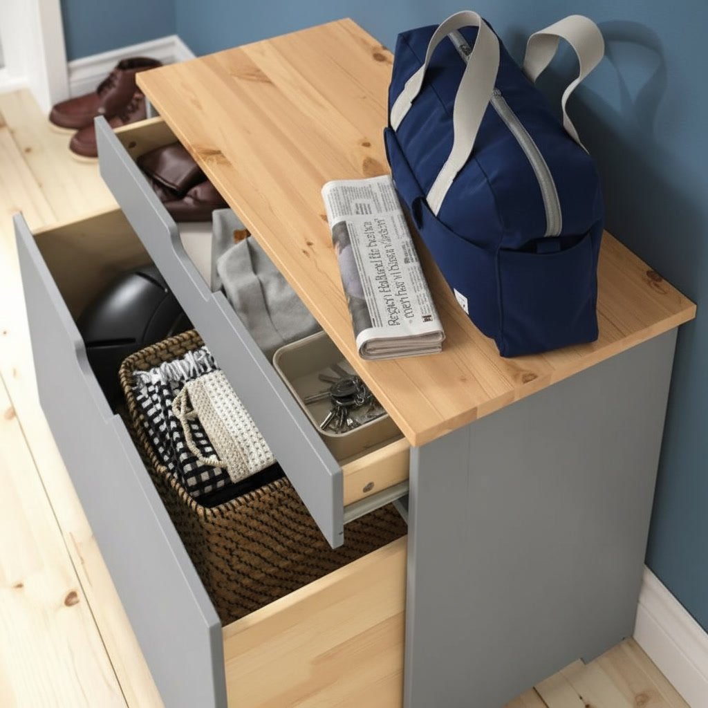 KALLSOVIK Two-Drawer Storage Bench - Image 4