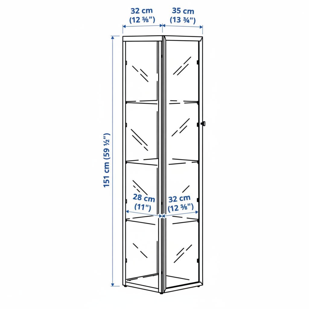 BLAVIK Tall Glass Display Cabinet - Image 10