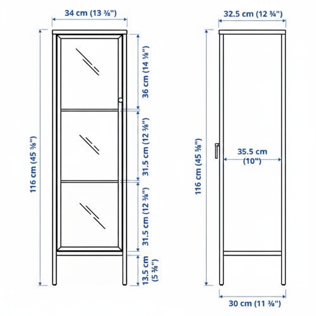BAGVIK Slim Glass Display Cabinet - Image 6