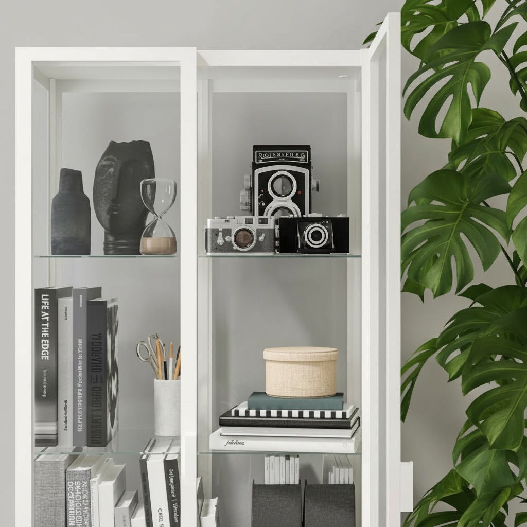 MILVIK Tall Glass Display Cabinet - Image 11
