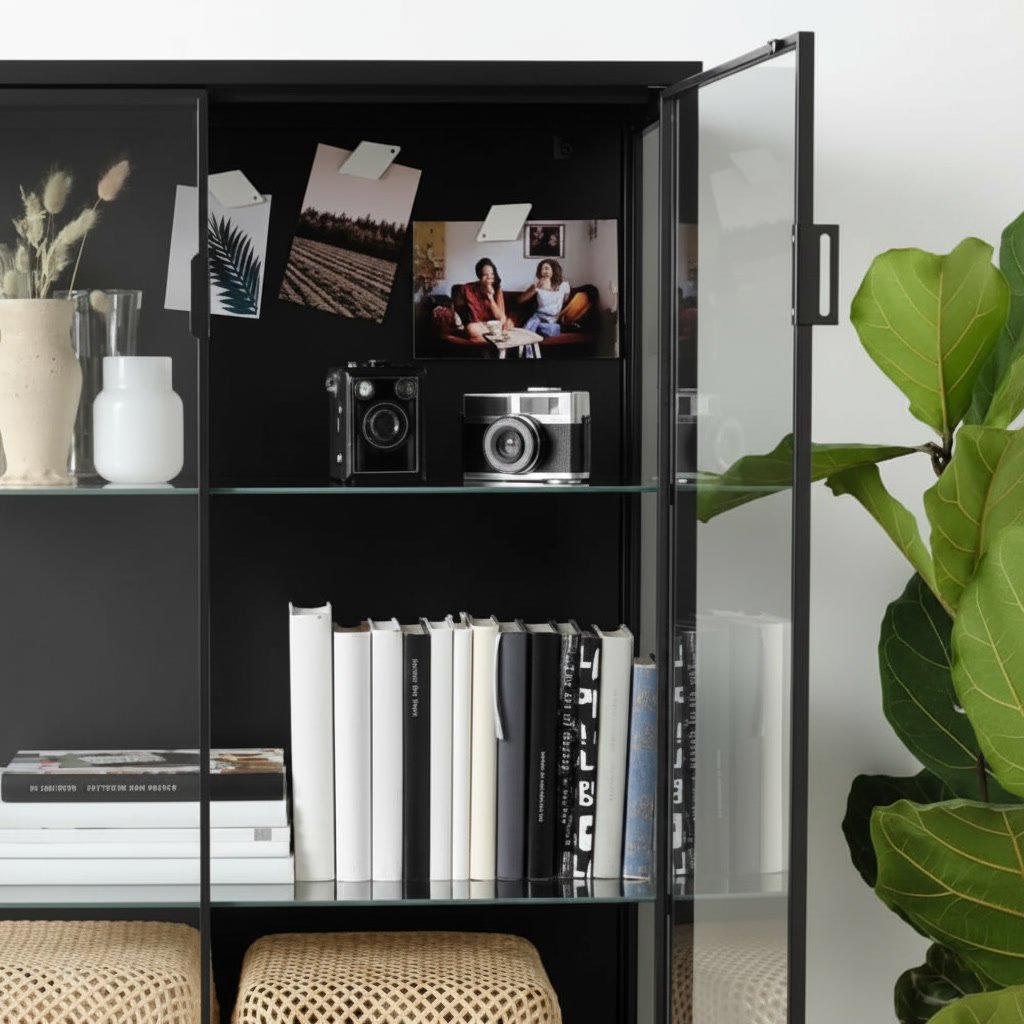 RUDVIK Double Door Glass Display Cabinet - Image 4