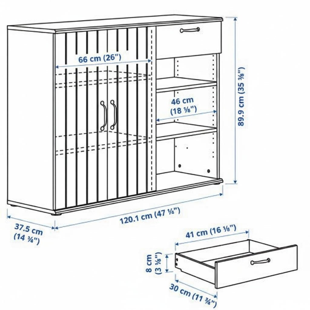 SKRUVIK Display Cabinet Combination - Image 11
