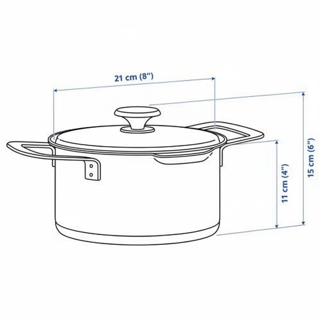 HEMVIK Glass Lid Stainless Steel Cooking Pot - Image 7