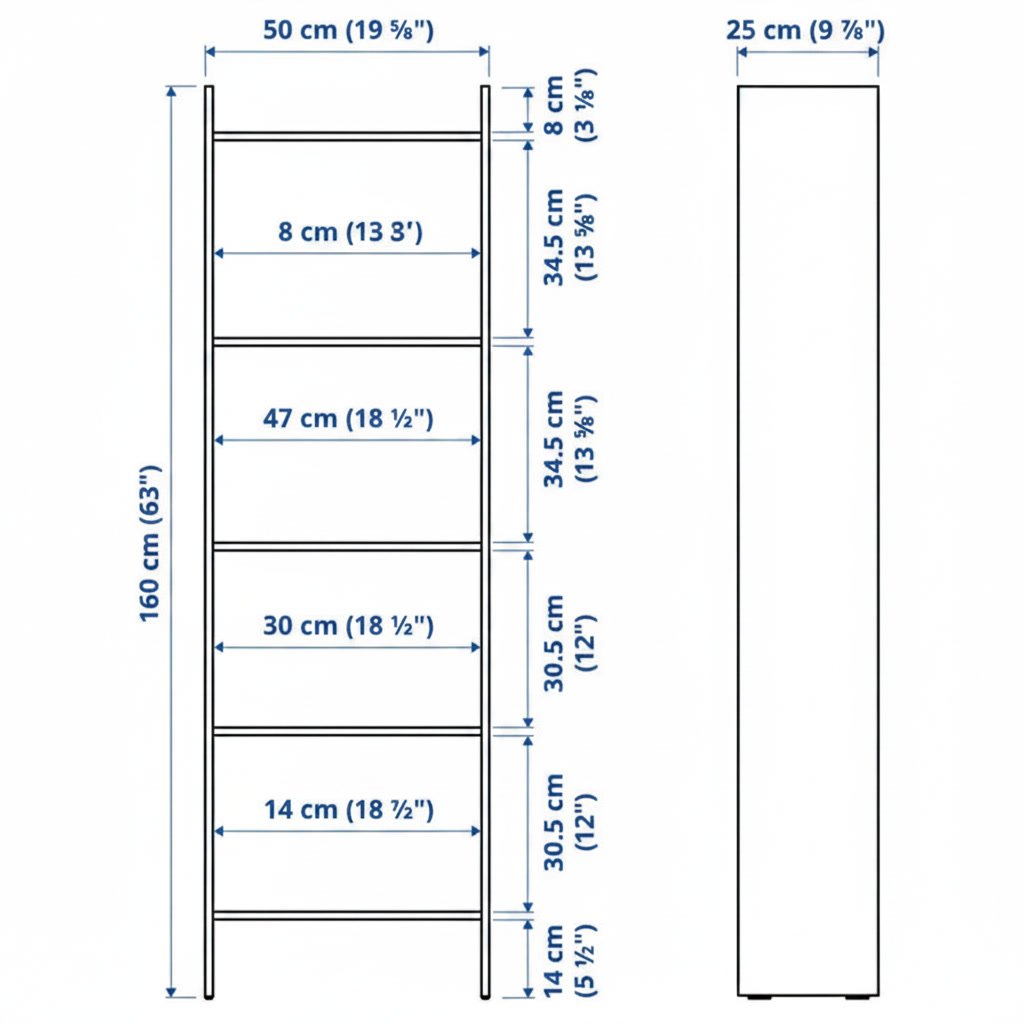 BAGVIK Tall 5 Shelf Bookcase - Image 4