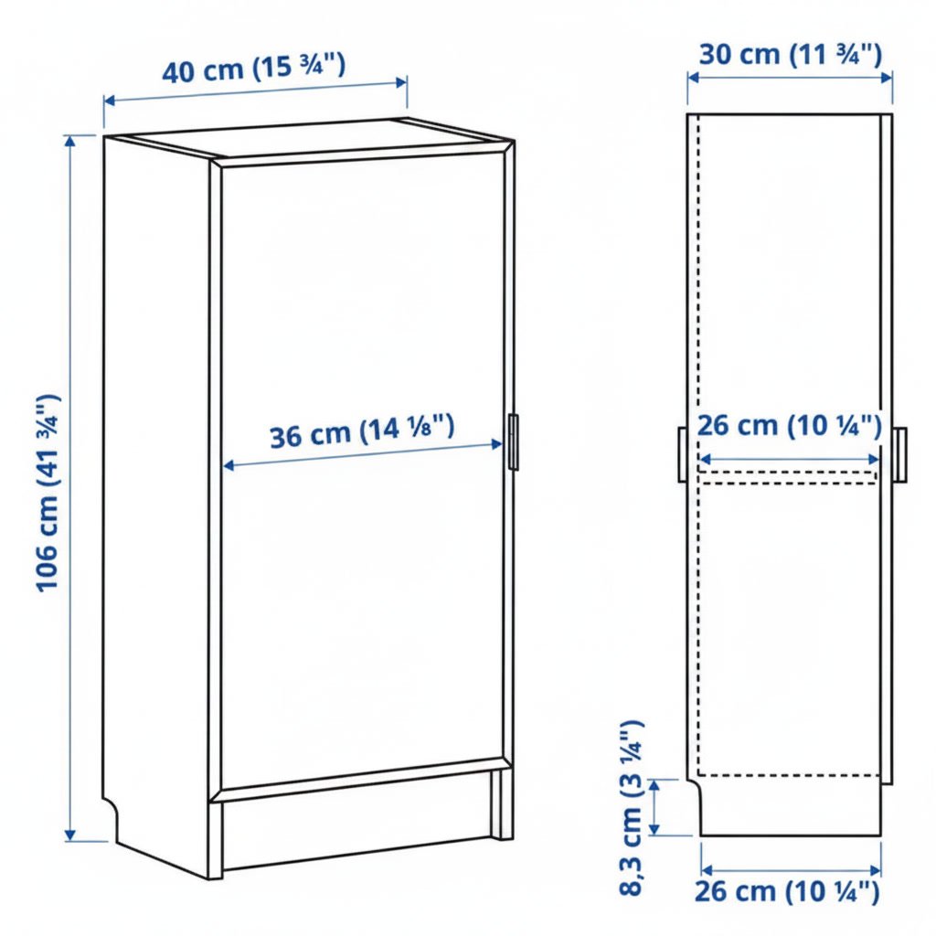 BRIXTON / HOGVIK Bookcase with Glass Doors - Image 4