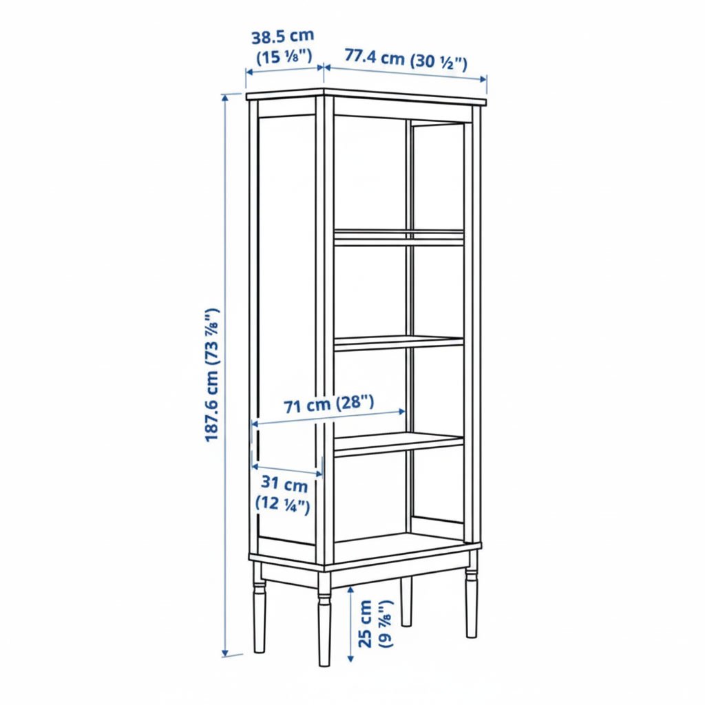 FJARVIK 4 Tier Display Bookcase - Image 4