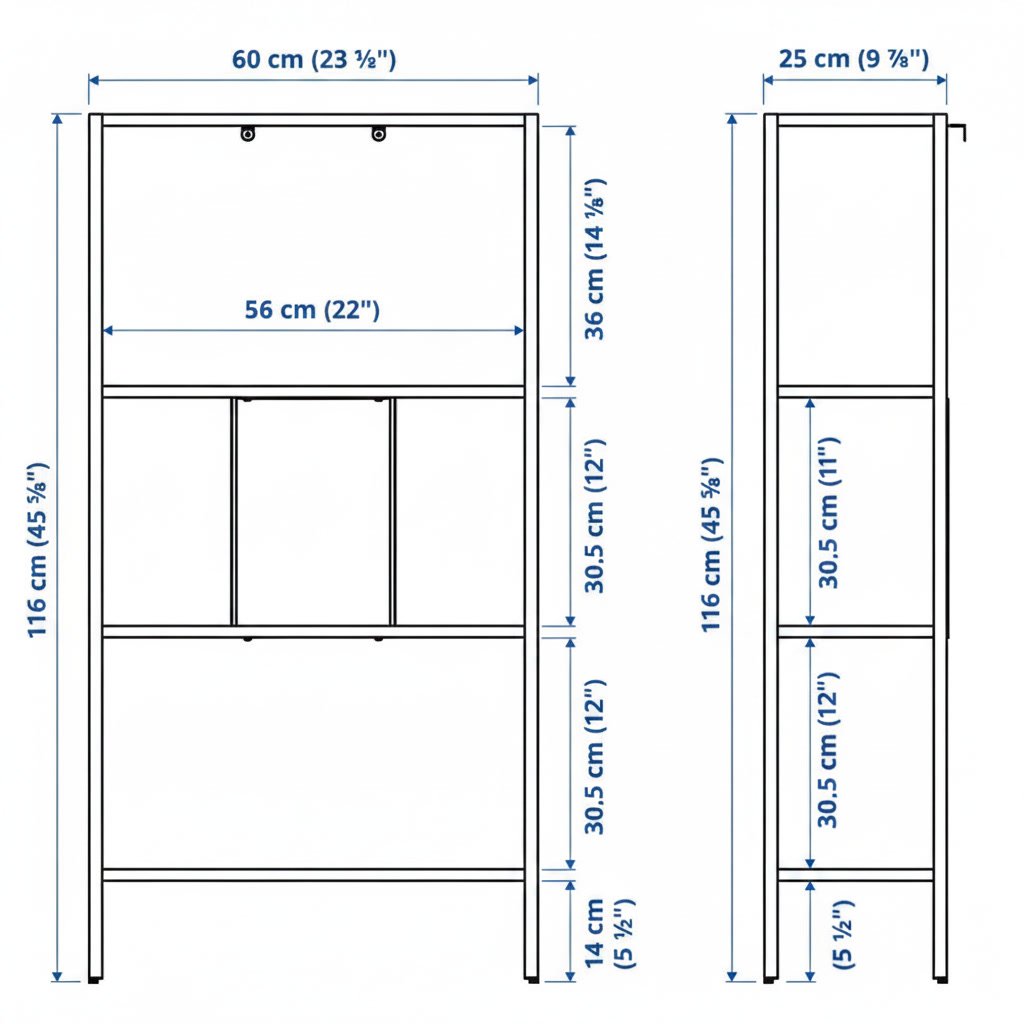 BAGVIK 4 Tier Metal Shelving Unit - Image 3