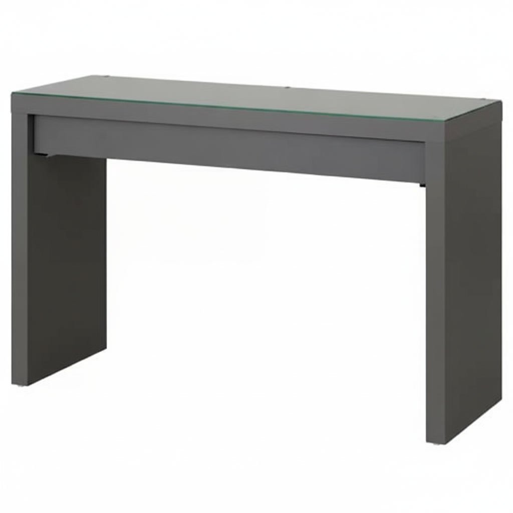 MALVIK Glass Top Vanity Desk - Image 2