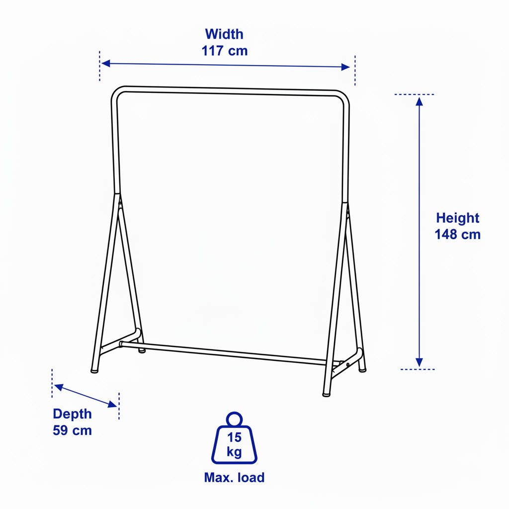 TURVIK Rolling Garment Rack - Image 5